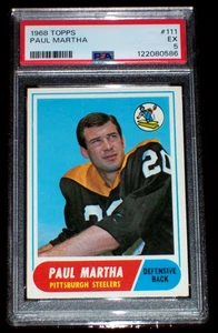 1968 Paul Martha novato #111 Topps PSA 5 Pittsburgh Steelers - Imagen 1 de 3