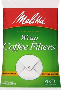 USA Inc 627402 White Wrap Coffee Filter 40 Filters - Picture 1 of 12
