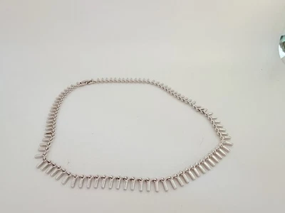 VTG. MONET SHINY SILVER TONE CLEOPATRA CHOKER CHAIN NECKLACE-17" (526) - Image 1 of 3