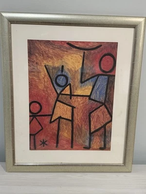 Paul Klee Línea Abstracta Moderna Colección de Arte Quintessa Enmarcada Certificado de Autenticidad 20.5" x 25.5" Foto 1 de 4