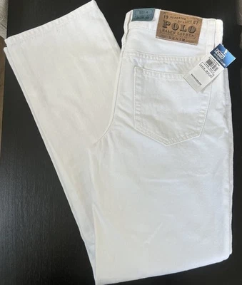 Polo Ralph Lauren Slim 381 White Jeans Boys sz 14 Denim NWT Preppy Pants - Image 1 of 4