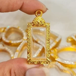 Estuche Vacío Marco Phra Oro Micrones Amuleto Tailandés Colgante Artesanía - Imagen 1 de 1