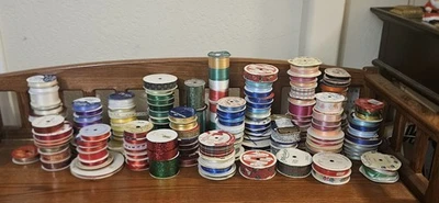  Vintage Christmas Ribbon Lot 157 Rolls - Read!  - Image 1 of 4