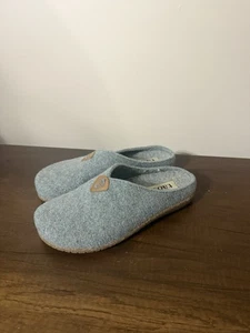 Taos My Sweet Woll Clog Slipper 39 8/8,5 Plüsch grau blau bequem kuschelig warm - Bild 1 von 5