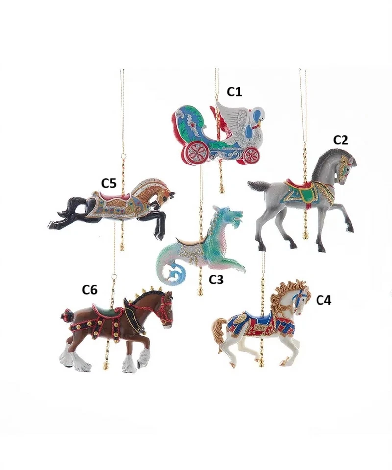 KURT ADLER Kurt S Adler Carousel Assorted Ornaments NEW FOR 2025