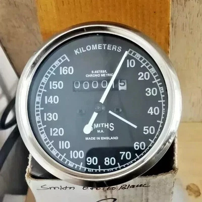 Smiths Replica Speedo Meter Speedometer 0-160 KMPH Fit For BSA, Vincent, Ariel Foto 1 de 4