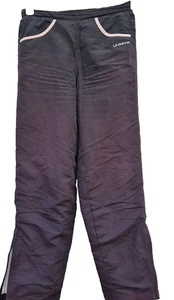LA Gear UK 8 Black Trackie Bottoms - Ladies Gym Joggers Casual Sports Pink Trim - Picture 1 of 7