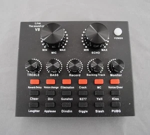 V8 Sound Card Live Audio Mixer V8 16 Sound Effects Recording Used - Picture 1 of 3