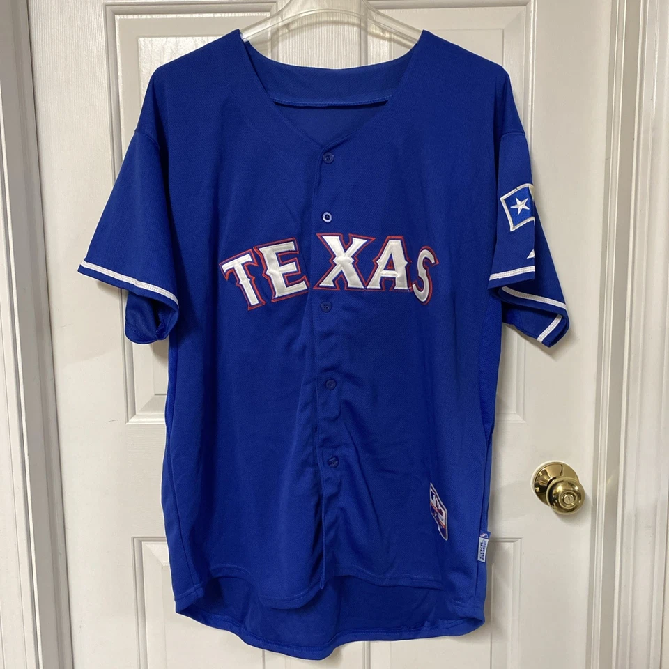 Majestic Texas Rangers Yu Darvish Jersey Blue #11 Men's 48 L Cool Base Stitched - Image 1 of 4