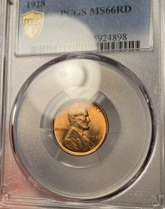 1928-P Lincoln Wheat Cent PCGS MS66RD - Picture 1 of 5