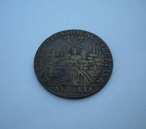 1653 Rare Beautiful AVRELIA (Aurelia) City of Orleans France Nude Mercury Medal! - Picture 1 of 7