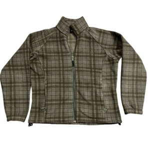 Women’s Columbia  green plaid fleece zip up size medium - Picture 1 of 5