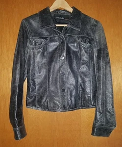 Lederjacke von Marc Cain Schwarz Grau 38 M used look weiches echtes Leder - Bild 1 von 5