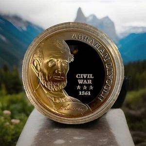 1861 Civil War Commander and Chief Abraham Lincoln Medal - Coin Proof - Bild 1 von 7