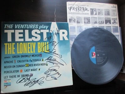Ventures Play Telstar The Lonely Bull US Signed Vinyl LP BLP-2019 Nokie Edwards Foto 1 de 4