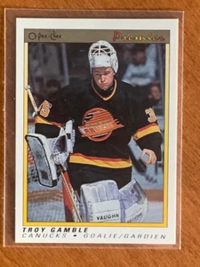 1990-91 OPC Premier # 34 Troy Gamble RC rookie Vancouver Canucks - Picture 1 of 1