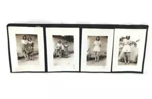 LOTE DE 4 FOTOGRAFÍA VINTAGE JOVEN DAMA AÑOS 30 EPHMERA - Imagen 1 de 5