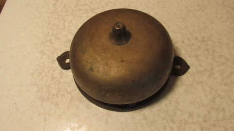 1874 Cast Iron & Brass Door Bell Parts Cover
