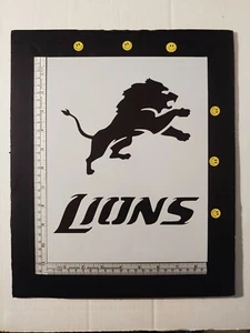 Detroit Lions 8.5" x 11" Custom Stencil FAST FREE SHIPPING - Picture 1 of 2