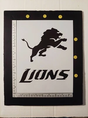 Plantilla Personalizada Detroit Lions 8.5" x 11" ENVÍO RÁPIDO GRATUITO Foto 1 de 2