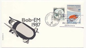 Italy 1987 Event Cover Bobsled Championships Cervinia #925 Winter Sports Cachet - Picture 1 of 3