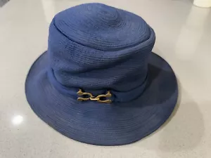 VINTAGE Philip Somerville Lord & Taylor Salon Blue Hat Cap Womens England - Picture 1 of 11