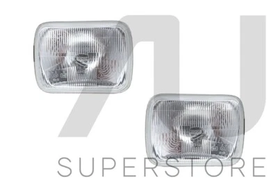 Pair Head Light Lamp Works With H4 Globe Glass Lens For Holden Rodeo 1988~2003 - image 1 of 4