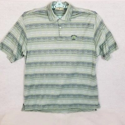 HARRY VARDON Heritage Oaks Golf Club Sarasota Polo Shirt Green Stripe Size XL - Image 1 of 4
