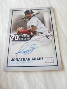 2021 Topps 70 Years of Baseball Auto Jonathan Arauz #70YA-JAR Rookie Auto Mets - Bild 1 von 2