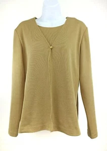 Haberdashery by Leslie Fay Sportswear Women's Yellow Cardigan Medium  - Picture 1 of 7