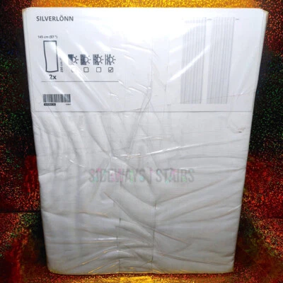 CORTINAS IKEA SILVERLONN blanco transparente 57" x 98" paneles 100% algodón lino textura Foto 1 de 4
