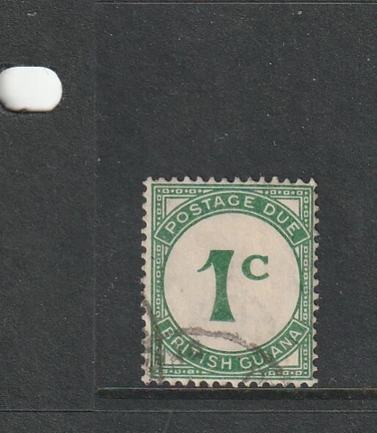 British Guiana 1940/55 Postage Due 1c FU/CTO ??, SG D1 Cover