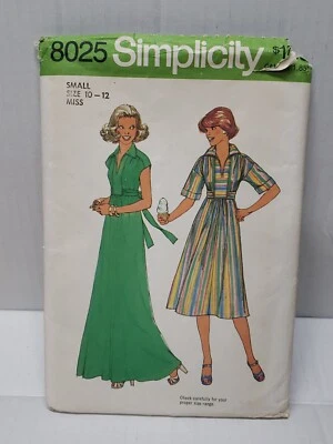 Simplicity Sewing Pattern #8025 Misses Pullover Dress Sz Small 10-12. -Uncut- - Image 1 of 4