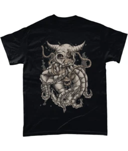 UNISEX- SKULL KRAKEN, SATANIC GOTHIC T-SHIRTS, SKULL GIFTS - Picture 1 of 1