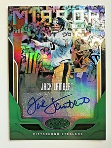 2017 Panini Certified Mirror Green Signatures #JL Jack Lambert Autograph #1/5