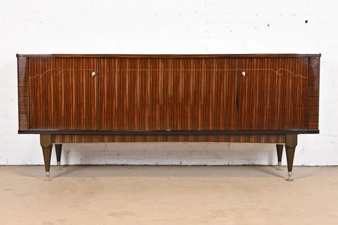French Art Deco Macassar Ebony Sideboard Credenza by N. F. Ameublement Cover