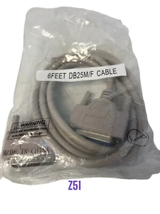 6 ft DB25 M/F Parallel Cable extension, beige, New - Picture 1 of 1