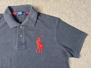 Polo Ralph Lauren Big Pony Hombre Talla 2XL Manga Corta Azul Marino Cuello - Imagen 1 de 14