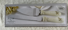 HBR GOLD TONE PEAR ROSE 50TH Anniversary Cake Knife & Server (Boxed)
