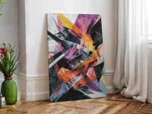 Pintura abstracta colorida arte elegante impresión en lienzo arte de pared australiano sin marco - Imagen 1 de 4