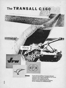 TRANSALL C-160 VFW-NORD-HFB 1966 FRANZÖSISCH-DEUTSCHE KOOPERATION FLUGZEUG AD #2 - Bild 1 von 1