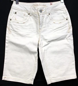 NEW Y2K Limited Too Denim Shorts sz 14 White Cream Bermuda Knee Length Summer - Picture 1 of 6