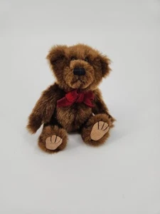 Bath & Body Works Plüsch-Braunbär mit burgunderrotem Band nicht mehr produziert 6 Zoll - Bild 1 von 6