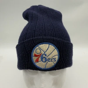 Vintage Philadelphia 76ers Sixers Beanie Skully Snowboarding NBA Made In USA - Picture 1 of 4