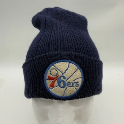 Винтажная шапочка Philadelphia 76ers Sixers Beanie Skully сноубординг NBA сделано в США - Изображение 1 из 4