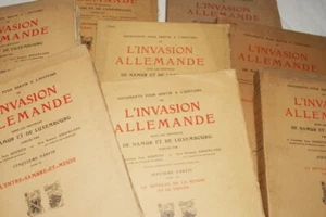 BELGIQUE INVASION ALLEMANDE GUERRE 1914 1918 SCHMITZ NIEUWLAND 8/8 ILLUSTRATIONS - Picture 1 of 9