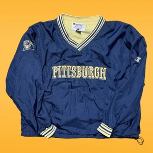 Vintage Pitt Panthers Champion Windbreaker Jacket Men’s 2XL Blue Vtg Pittsburgh - Picture 1 of 6