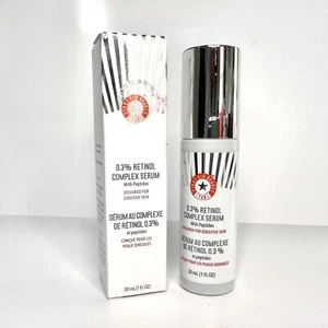 First Aid Beauty 0.3% Retinol Complex Serum With Peptides - Full Size 1 Oz Boxed - Picture 1 of 6
