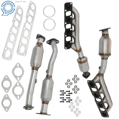 For Nissan Titan 5.6L 2004-2015 4pcs Manifold Catalytic Converters Front & Rear - Image 1 of 4