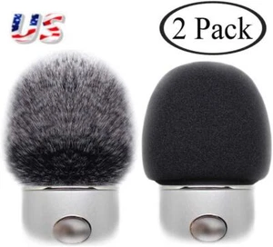 2Pack Microphone Furry Windscreen Muff Wind Cover Foam for Blue Yeti & Yeti Pro - Picture 1 of 6